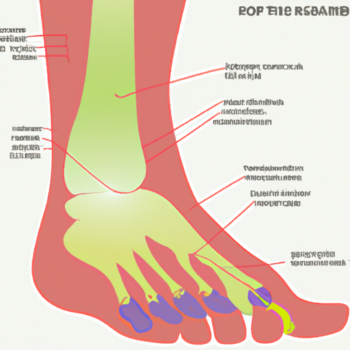1. המחשה של האנטומיה של כף הרגל המדגישה נקודות כאב נפוצות