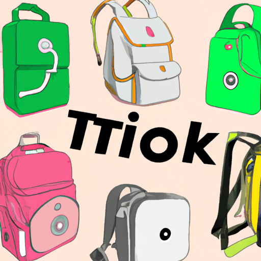מערך תיקי Tiktok בסגנונות וצבעים שונים.